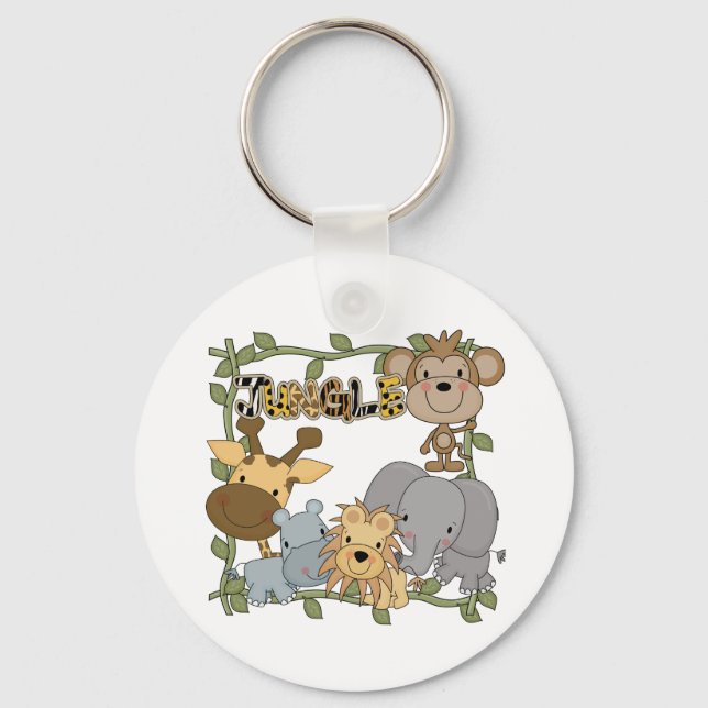 Baby Jungle Animals Tshirts and Gifts Key Ring (Front)