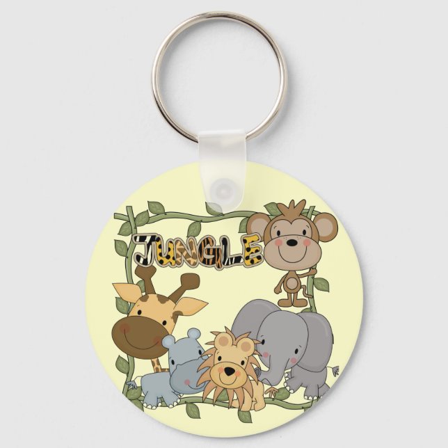Baby Jungle Animals Tshirts and Gifts Key Ring (Front)