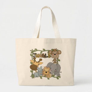 Baby Jungle Animals Tshirts and Gifts Large Tote Bag