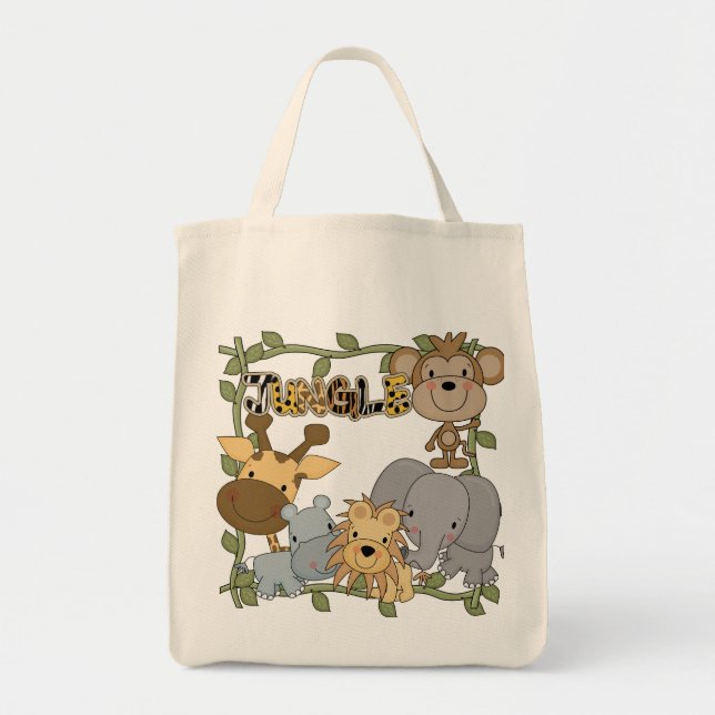 Baby Jungle Animals Tshirts and Gifts Tote Bag (Front)