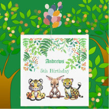 Baby Kangaroo Tiger Leopard Jungle Greenery Forest