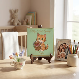 Baby Keepsake   Copper Gold Spring Ca Tile