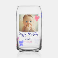 Baby kids 1st birthday add name date add photo