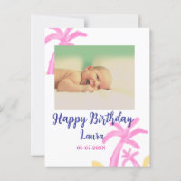 Baby kids 1st birthday add name date add photo
