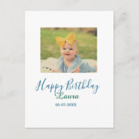 Baby kids 1st birthday add name date add photo