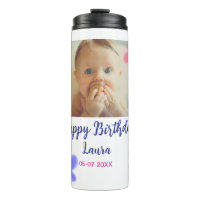 Baby kids 1st birthday add name date add photo