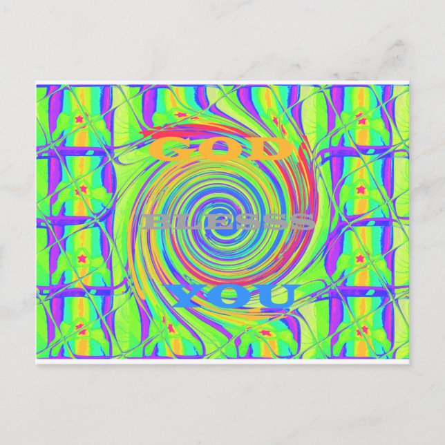 Baby Kids God Bless You..png Postcard (Front)