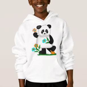 Baby Kids Panda With Flowers 2