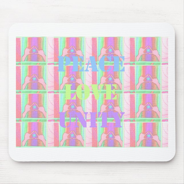 Baby Kids  Peace Love Unity Hakuna Matata design.p Mouse Pad (Front)