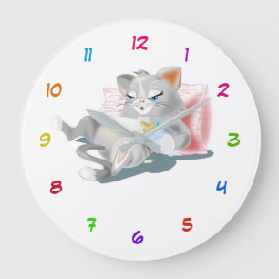 Baby Kitty Clock - Custom Colours