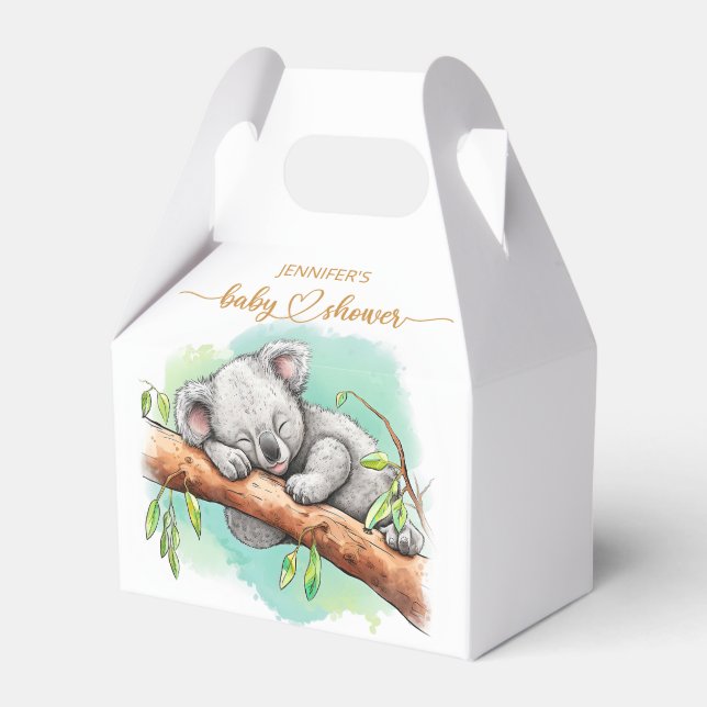  Baby Koala Baby Shower Favour Box (Front Side)