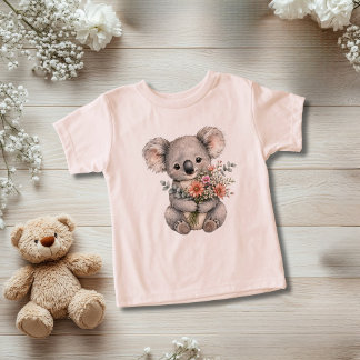 Baby Koala Bear Wildflowers Toddler Baby Girl Gift