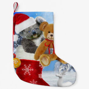 BABY KOALA CHRISTMAS WITH TEDDY SMALL CHRISTMAS STOCKING