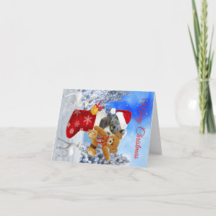 BABY KOALA CHRISTMAS WITH TEDDY THANK YOU CARD