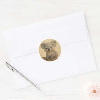 Baby koala classic round sticker
