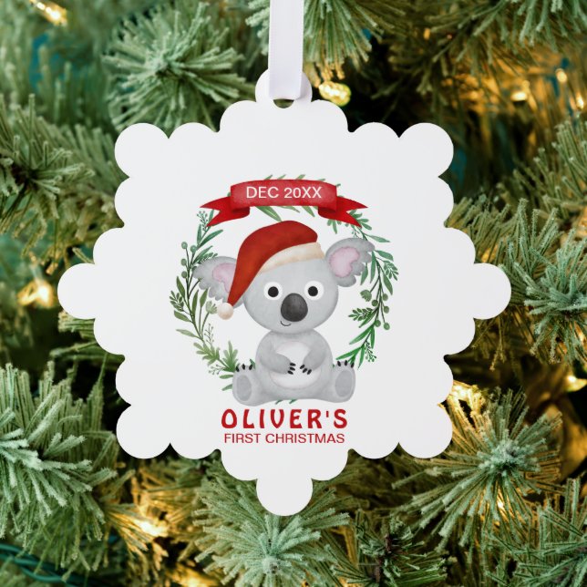 Baby Koala First Christmas  Tree Decoration Card (Insitu (Tree))