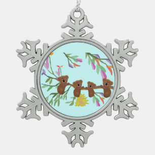 Baby Koalas Snowflake Ornament