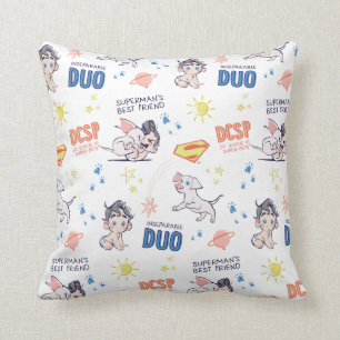 Baby Krypto & Superman Pattern Cushion