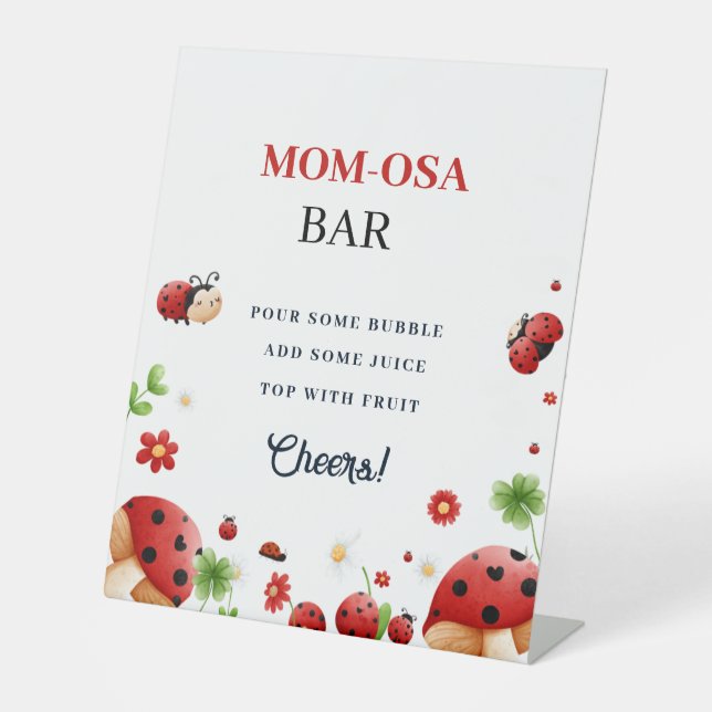 Baby  lady bug Girl  baby shower Favour sign (Front)