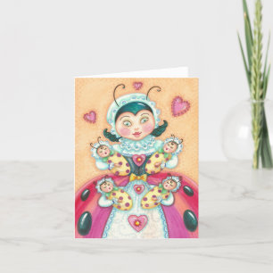 BABY LADYBUG NOTE CARD & ENVELOPE