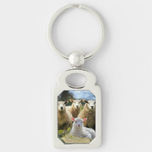 Baby Lamb Sheep Herd Flock Key Ring