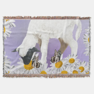 Baby Lambs first steps Throw Blanket