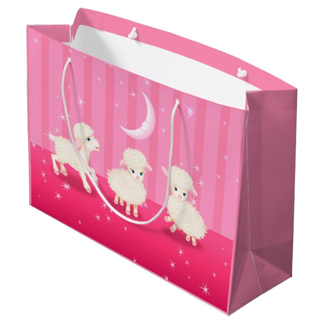 Baby Lambs Large Gift Bag (Back Angled)