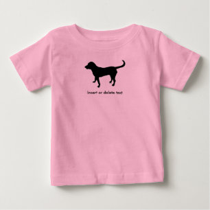 Baby lapshirt black lab silhouette T-Shirt