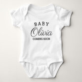 Custom Coming Soon Pregnancy Announcement Baby Bodysuit