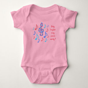 Baby laughter is my favourite melody - music notes bodysuit