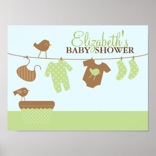 Baby Laundry Baby Shower Welcome Sign