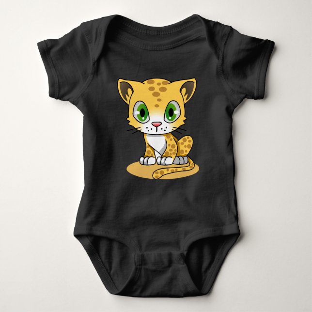 Baby leopard baby bodysuit (Front)
