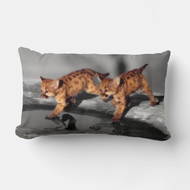 Baby Leopards Lumbar Cushion (Front)