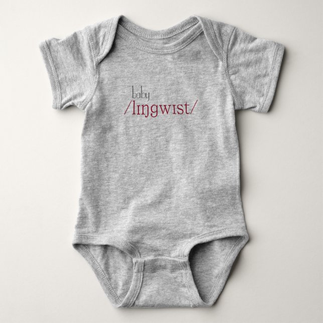 Baby Linguist Baby Bodysuit (Front)