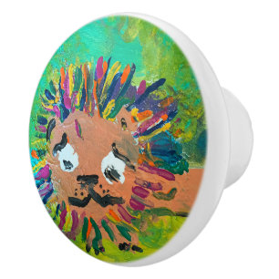 Baby Lion "Art by Kids" Ceramic Knob