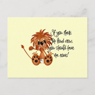 Baby Lion Hear Me Roar Tshirts and gifts Postcard