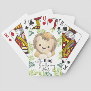 baby lion king safari animals Baby Shower Playing Cards