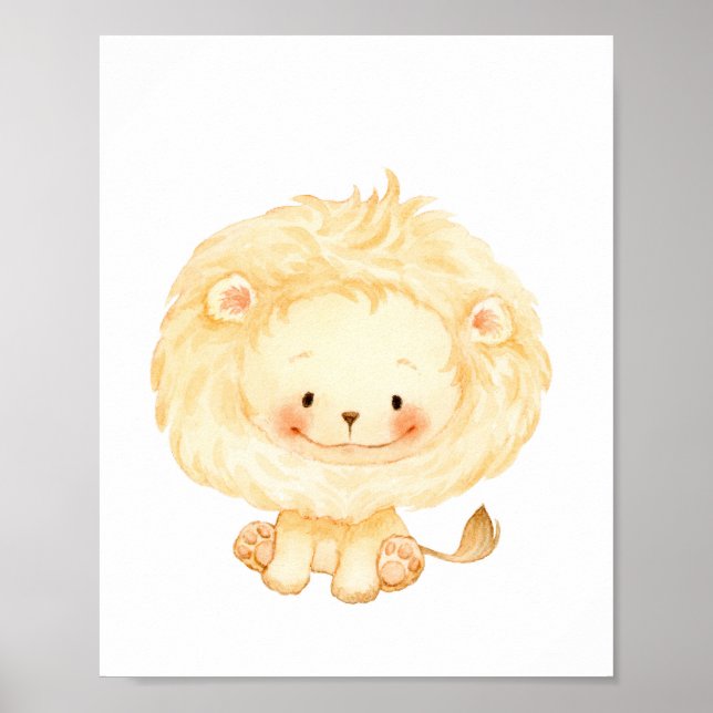 Baby Lion Nursery Wall Art (Front)