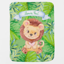 Baby Lion Personalised Baby Blanket