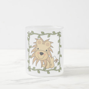 Baby Lion T-shirts and Gifts Frosted Glass Coffee Mug