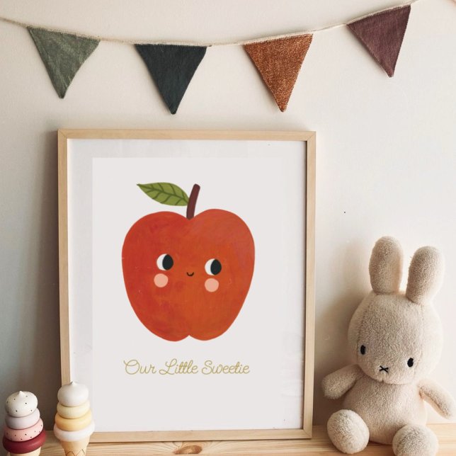 Baby Little sweetie Cute Apple  Nursary   Poster (Creator Uploaded)