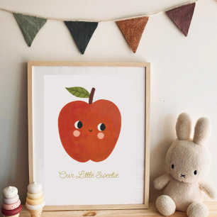 Baby Little sweetie Cute Apple Nursary Poster