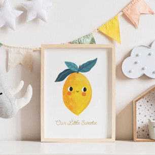 Baby Little sweetie Cute Lemon Nursary   Poster