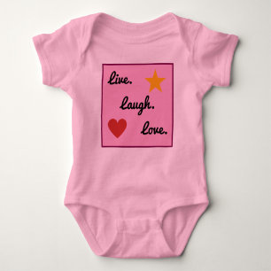 Baby Live Laugh Love Onsie Baby Bodysuit