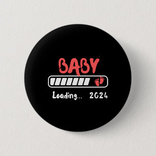 Baby loading 2024 for pregnancy announcement funny 6 cm round badge