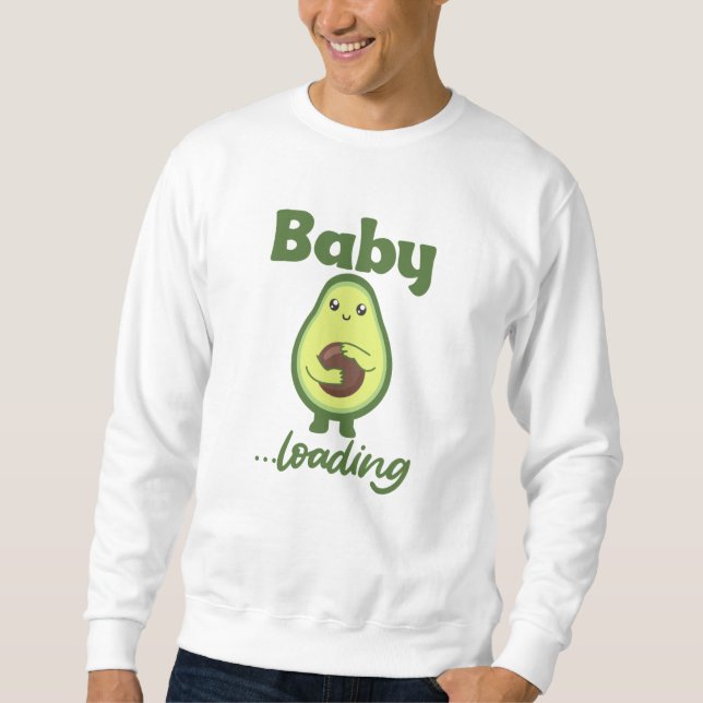 Baby Loading Funny Pregnant Avocado Mum Sweatshirt (Front)