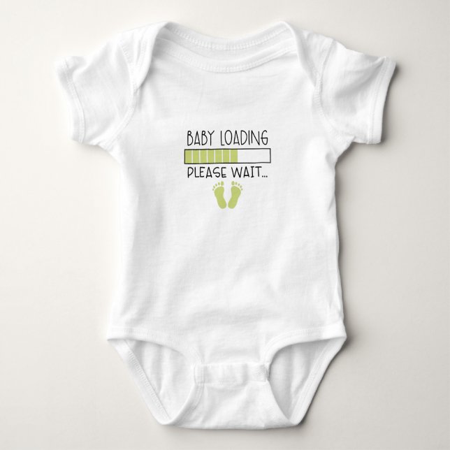 Baby Loading Please Wait Baby Bodysuit (Front)