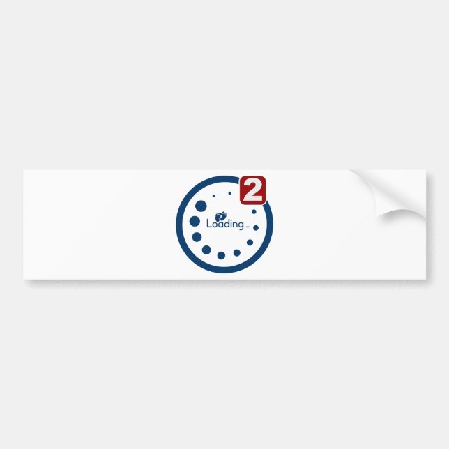 Baby Loading , Twin Notification Bumper Sticker (Front)