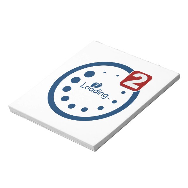 Baby Loading , Twin Notification Notepad (Rotated)