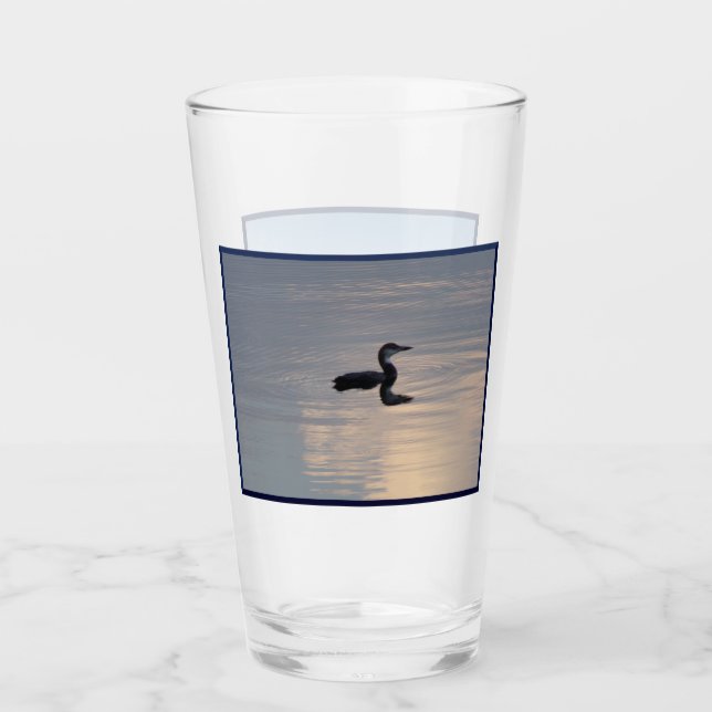 Baby Loon/Lake Glass Cup (Front)